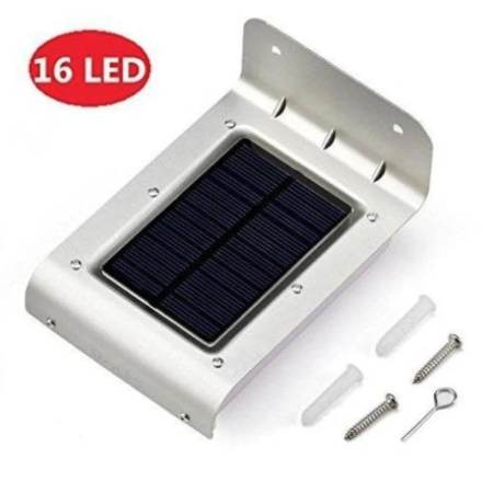 solar LED ไฟส่องทางเดินเซนเซอร์การเคลื่อนไหวพลังงานแสงอาทิตย์ (Silver) 