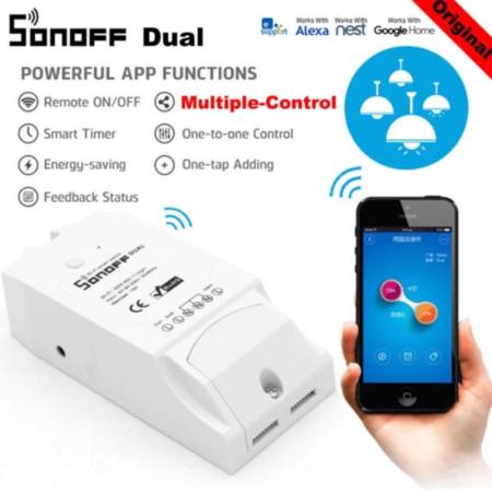 Sonoff WiFi Smart Plug Home Intelligent Outlet Switch Wireless Timer Power Socket Remote Control Turn on/off Household Appliances Via Smartphones Free App Anytime Anywhere