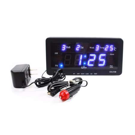 Telecorsa นาฬิกาดิจิตอล LED รุ่น CX-2158 (ตัวเลขสีน้ำเงิน)