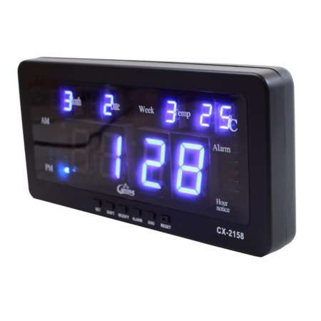 Telecorsa นาฬิกาดิจิตอล LED รุ่น CX-2158 (ตัวเลขสีน้ำเงิน)