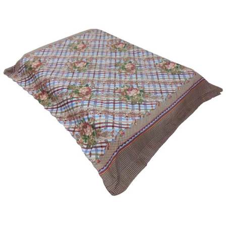 จัดหนักตอนนี้ Triple3Shop ผ้าปูที่นอนลายคาดเส้นดอกกุหลาบสีน้ำตาล ดูส่วนลดตอนนี้