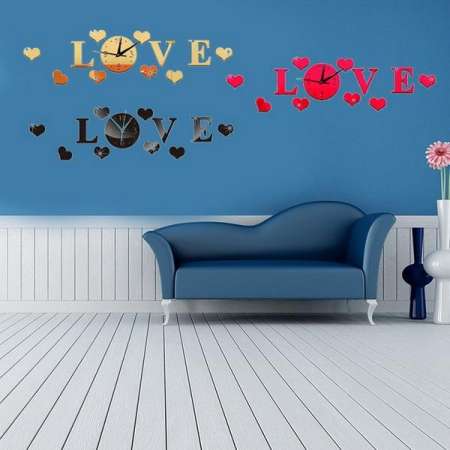 TRUSTY นาฬิกาติดผนัง LOVE ของแต่งบ้าน ยอดฮิต DIY  2130 สีทอง