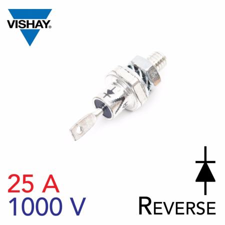 Vishay VS-25FR100 ไดโอด Diode 1000 V, 25 A, Reverse, VS-25 Series