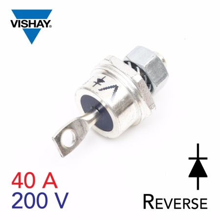 ส่วนลดตอนนี้ Vishay VS-40HFR20 ไดโอด Diode 200 V, 40 A, Reverse, VS-40
Series มองหา