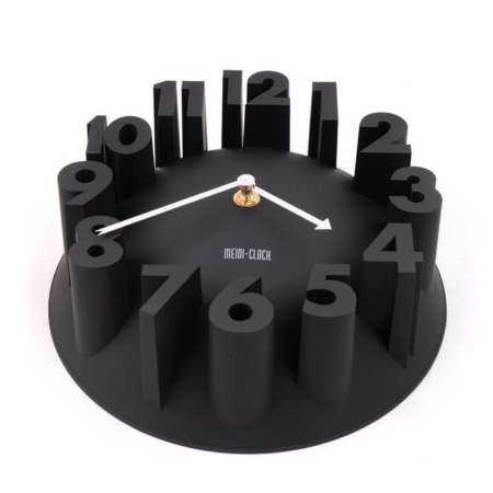 Room Story Wall Clock :  นาฬิกาแขวนผนัง 3D (สีดำ)
