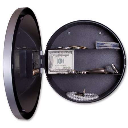 Wall Clock นาฬิกาแขวนผนังพร้อมที่ตู้เซฟใส่ของ (สีเงิน)