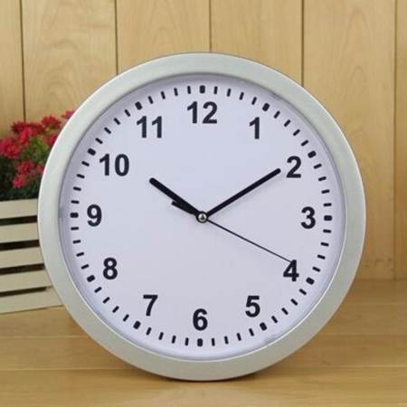 Wall Clock นาฬิกาแขวนผนังพร้อมที่ตู้เซฟใส่ของ (สีเงิน)