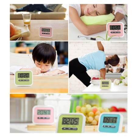 YeeShop นาฬิกาจับเวลา เดินหน้าถอยหลัง ดิจิตอล Coundown Timer (สีเขียว)  1ชิ้น