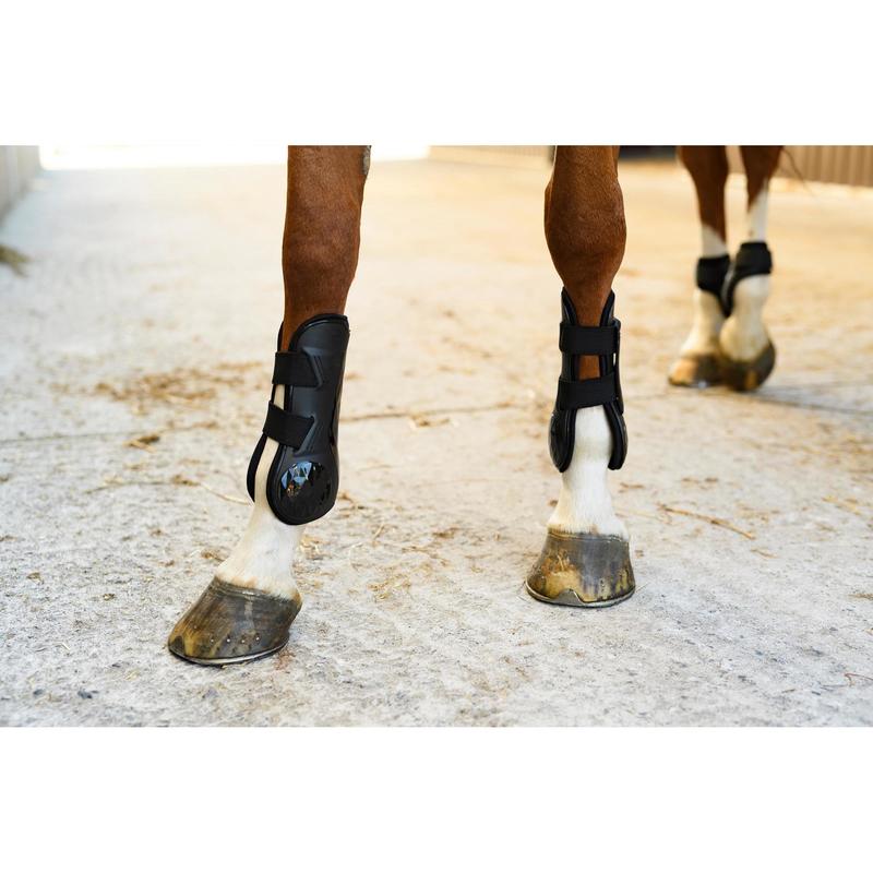 Tendon Boots 500 Jumping For Horse - Black