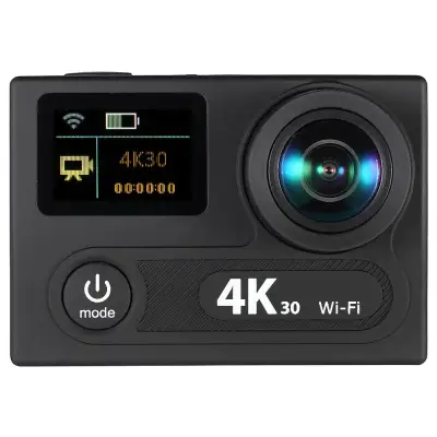 Wifi Sports Action Camera 2" Dual LCD Screen 360 VR Play 4K 30fps 1080P 60fps 12MP Ultra HD 170°Wide-angle Waterproof 30M Cam DVR FPV