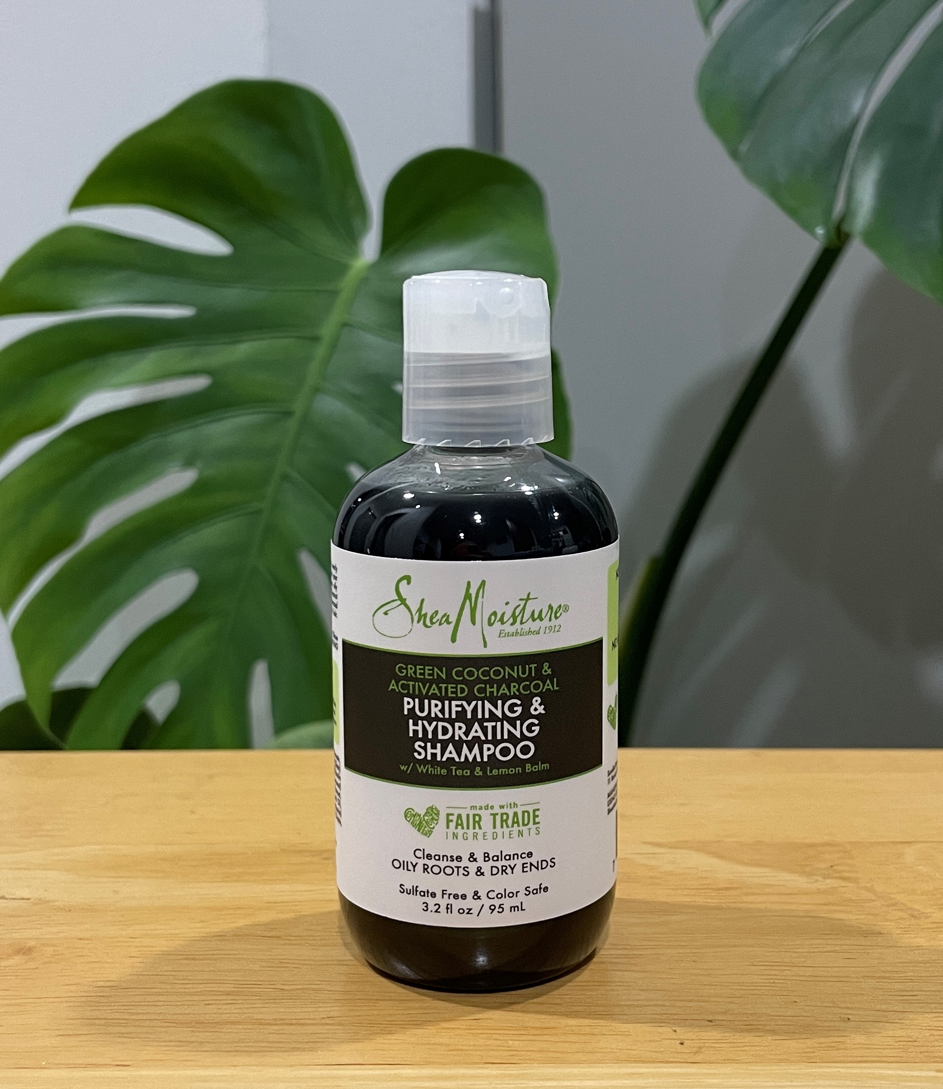 Shea Moisture Travel Size Green Coconut and Activated Charcoal Shampoo