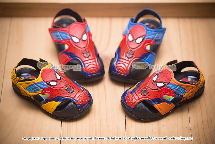รองเท้าเด็ก รองเท้าแตะ รองเท้ารัดส้น Spiderman ลิขสิทธิ์แท้ SD15-1 เด็กผู้ชาย ไซส์ 21-30