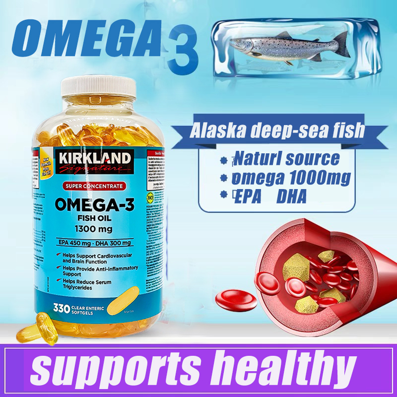 Kirkland Fish Oil OMEGA-3 fish oil 1300 mg 330 Softgels น้ำมันปลา