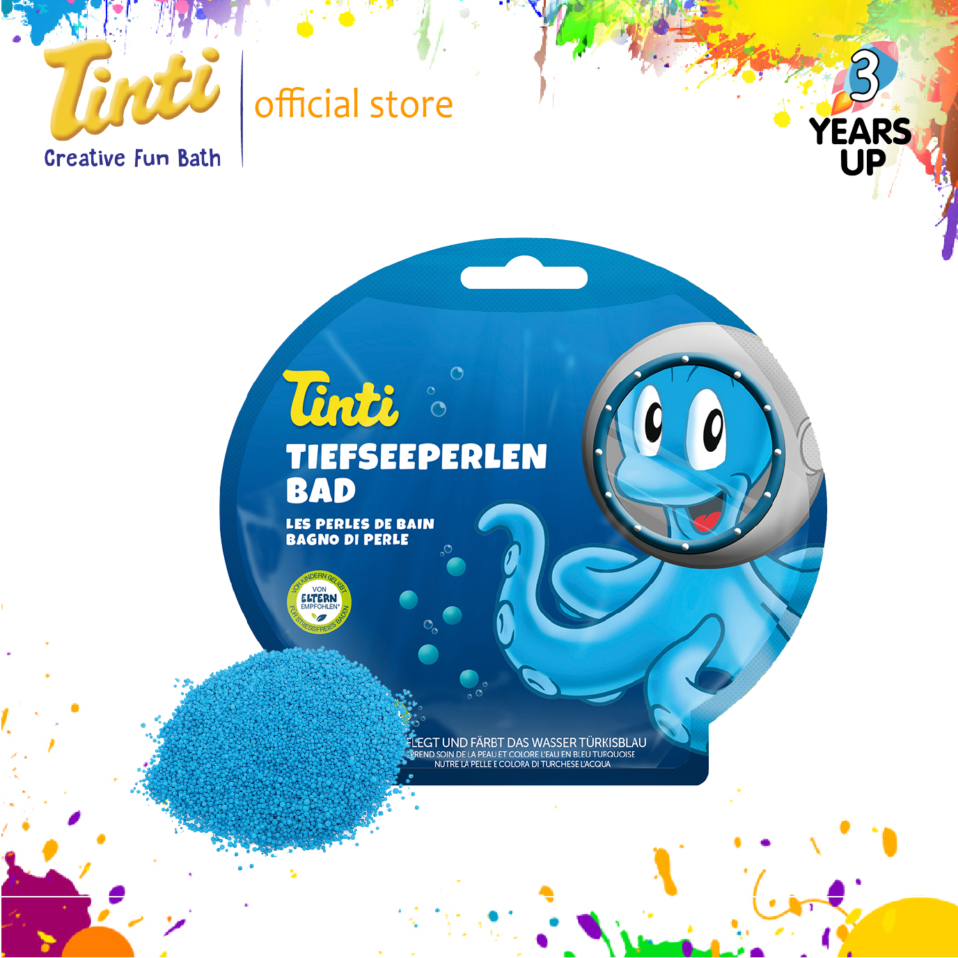 TINTI เกลืออาบน้ำ ไข่มุกเปลี่ยนสีน้ำ Deep Sea Bath Pearls Turquoise สบู่เด็ก บับเบิ้ลบาธ อ่างอาบน้ำ salt bath soap toys