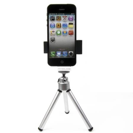 Tri-Pod Adjustable Mobile holder tripod stand (Silver)