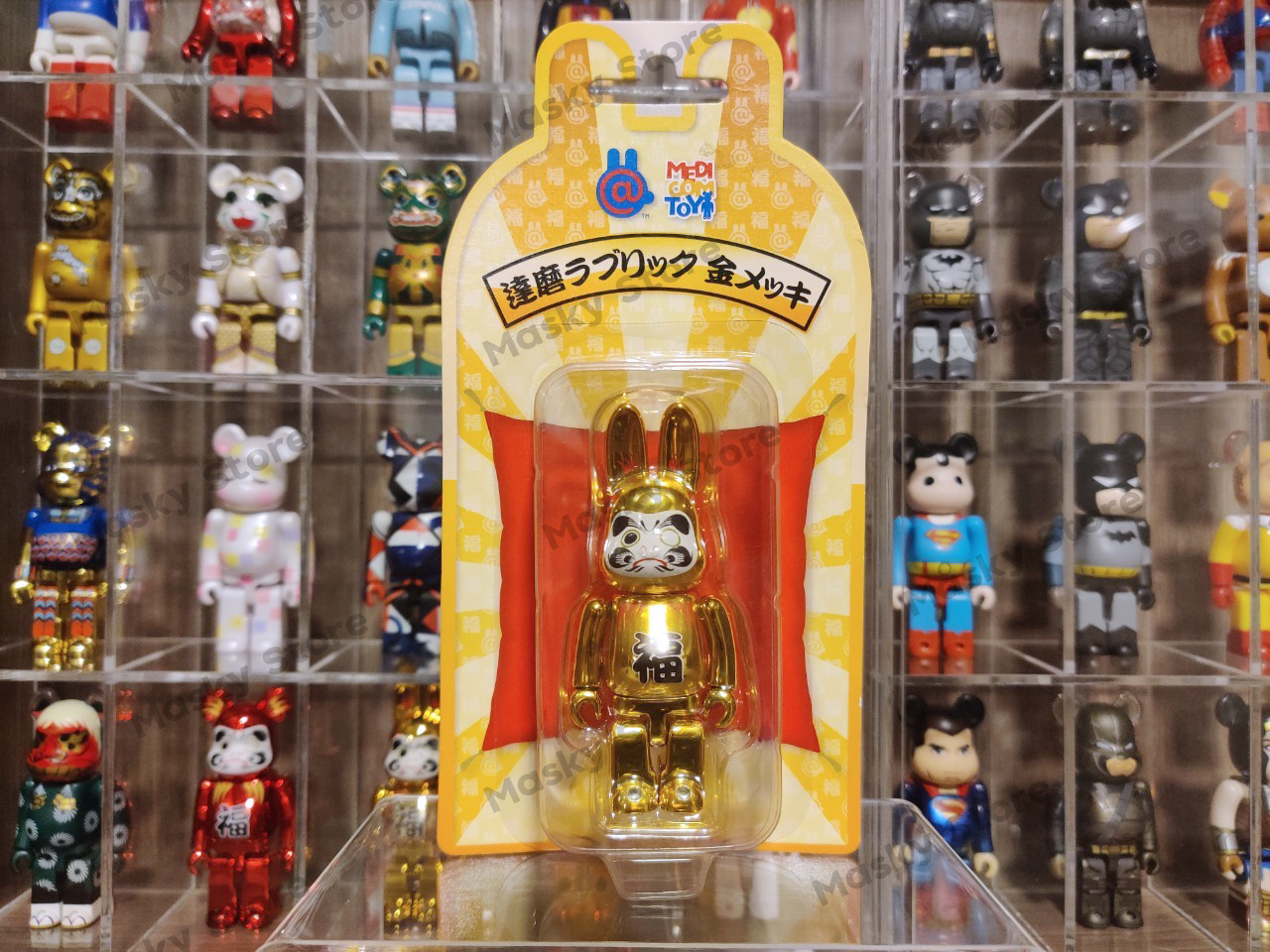 ของแท้) Bearbrick Rabbrick Sky Tree Daruma Gold 100% ดารุมะ แบร์บ