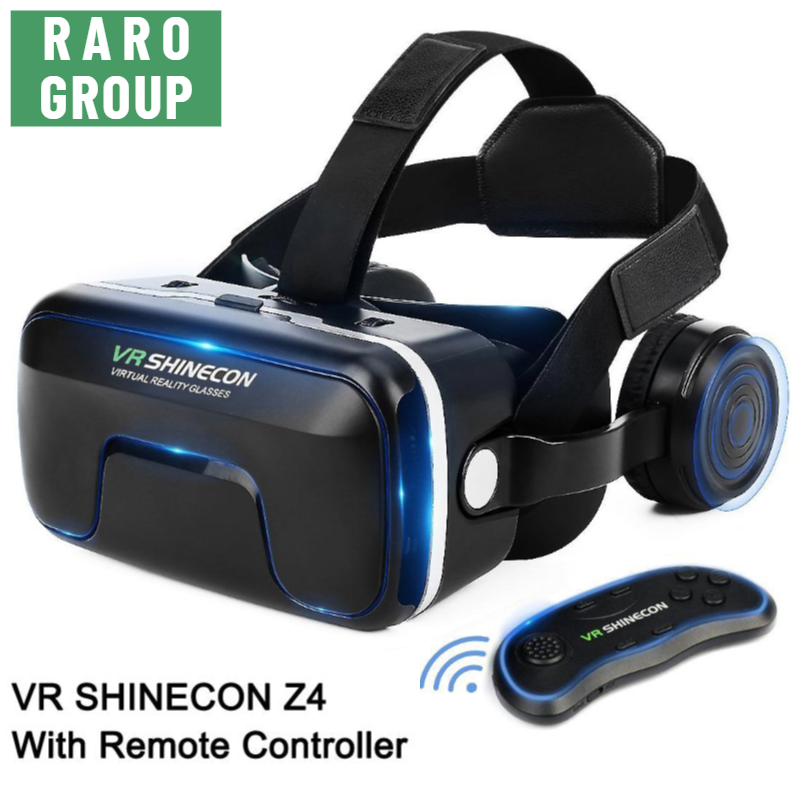 RARO 4.7 ~ 6.4 นิ้ว 3D VR BOX ด้วยคอนโทรลเลอร์ ความจริงเสมือน ชุดหูฟังแว่นตา ภาพยนตร์และเกม PlayStation VR สำหรับ Samsung iphone (สมาร์ทโฟนทั้งหมด)