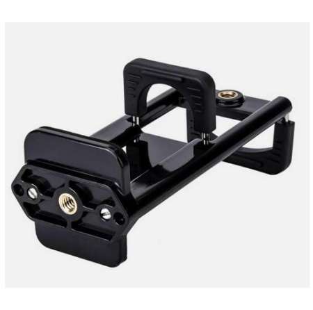 คลิปหนีบหัวขาตั้งกล้อง ใช้กับสมาร์ทโฟน/แท็บเล็ต Mobile Phone Selfie Double Clip Bracket Holder Tripod Monopod Stand Mount Adapter for Ipad Pad Phone Multifunction
