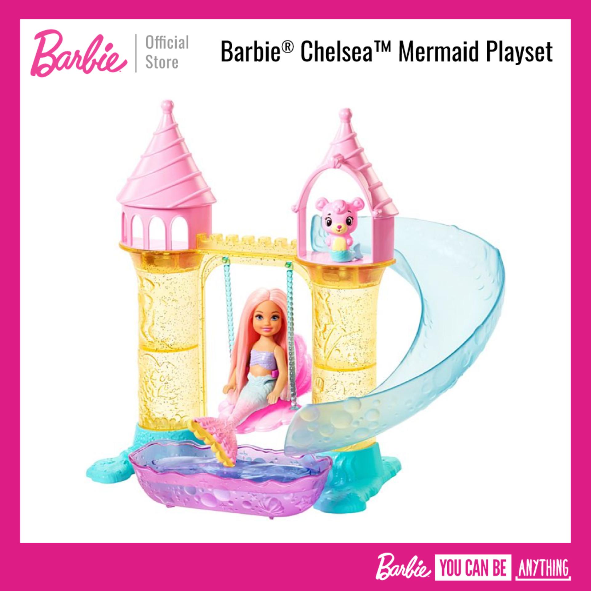 Barbie® Chelsea™ Mermaid Playset ชุดนางเงือกน้อย เชลซี ปราสาทของเชลซีนางเงือก (ของเล่นเด็ก, ตุ๊กตา, บาร์บี้)