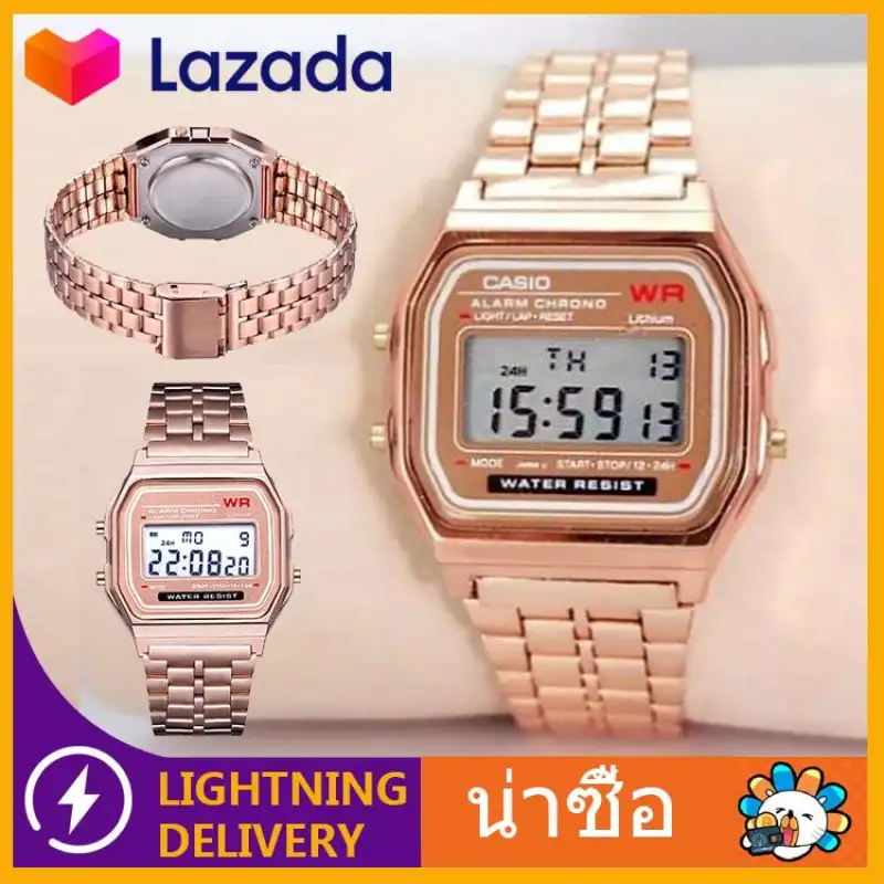 ภาพหน้าปกสินค้าRosegoldTailored LED Digital Waterproof Quartz Wrist Watch Dress Golden Wrist Watch Women Men นาฬิกาข้อมือ นาฬิกาโลหะ นาฬิกาอิเล็กทรอนิกส์ จากร้าน NaNa luckyday บน Lazada