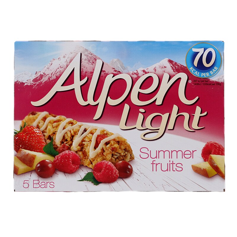 Alpen Light Summer Fruit Cereal Bars 95g.