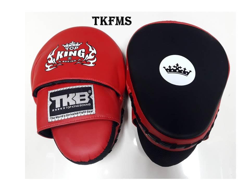 Top King focus mitts supper TKFMS Black-Red for Training Muay Thai MMA K1 เป้ามือท็อปคิงส์ แบบโค้ง สีดำ-แดง สำหรับเทรนเนอร์ ในการฝึกซ้อมนักมวย