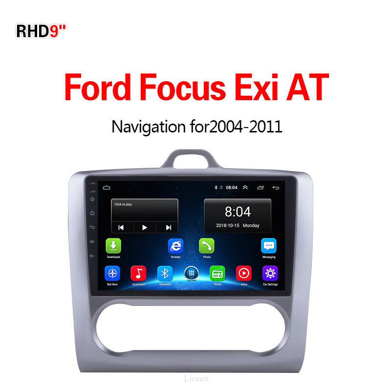 เครื่องนำทาง สำหรับรถยนต์ Ford Focus Exi AT 2004-2011 9 Inch Android 6.0 4G NET 1G/16G  แผนที่ในการนำทาง