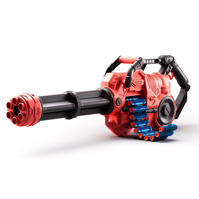 ปืนกระสุนโฟม Gatling nerf gun ปืนเนิร์ฟ ออโต้ ปืนของเล่นเด็ก โซ่กระสุน