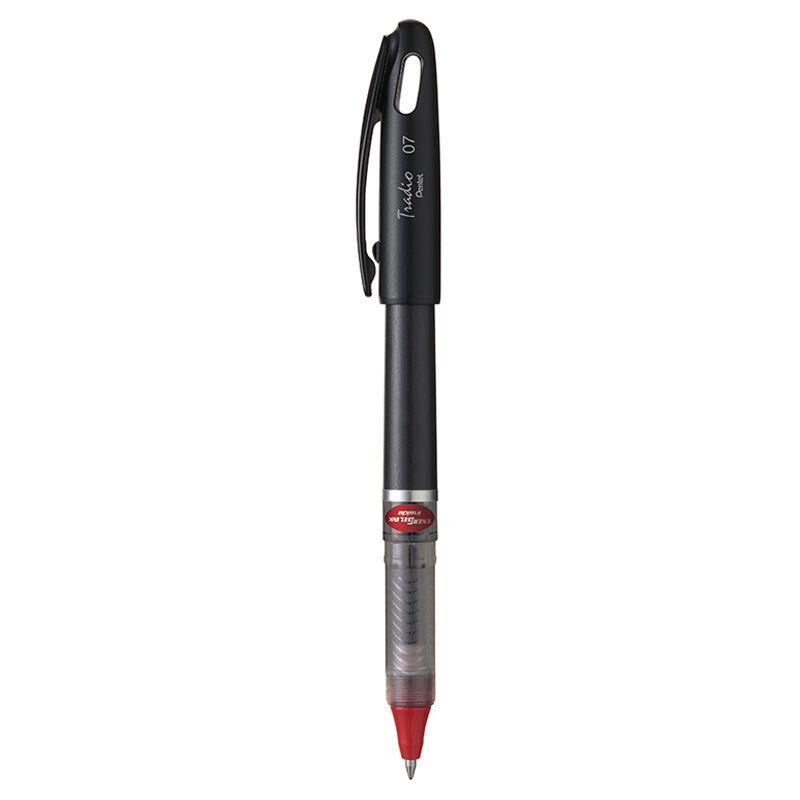 Electro48 เพนเทล ปากกาหมึกเจล รุ่น Energel Tradio BL117A-B ขนาด 0.7 มม. ด้ามสีดำ หมึกเจลสีแดง