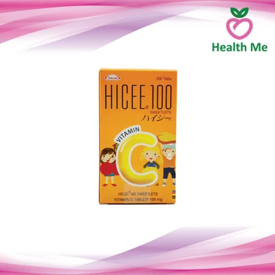 HICEE Vitamin C 100 mg ชนิดอม เหมาะสำหรับเด็ก รสหวาน ทานง่าย บรรจุ 50เม็ด/200เม็ด
