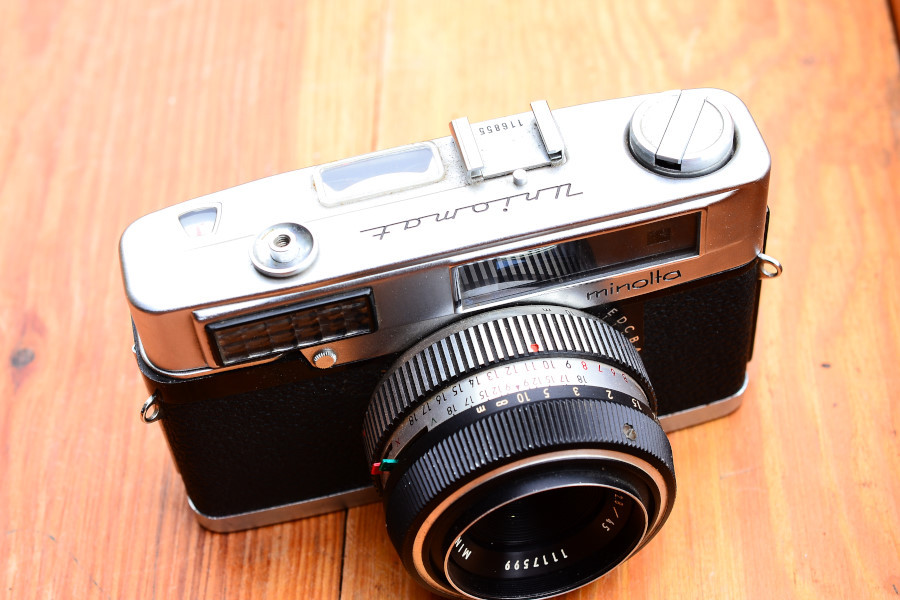กล้องฟิล์ม RangeFinder หายาก Minolta Uniomat พร้อมเลนส์ 45 mm F2.8