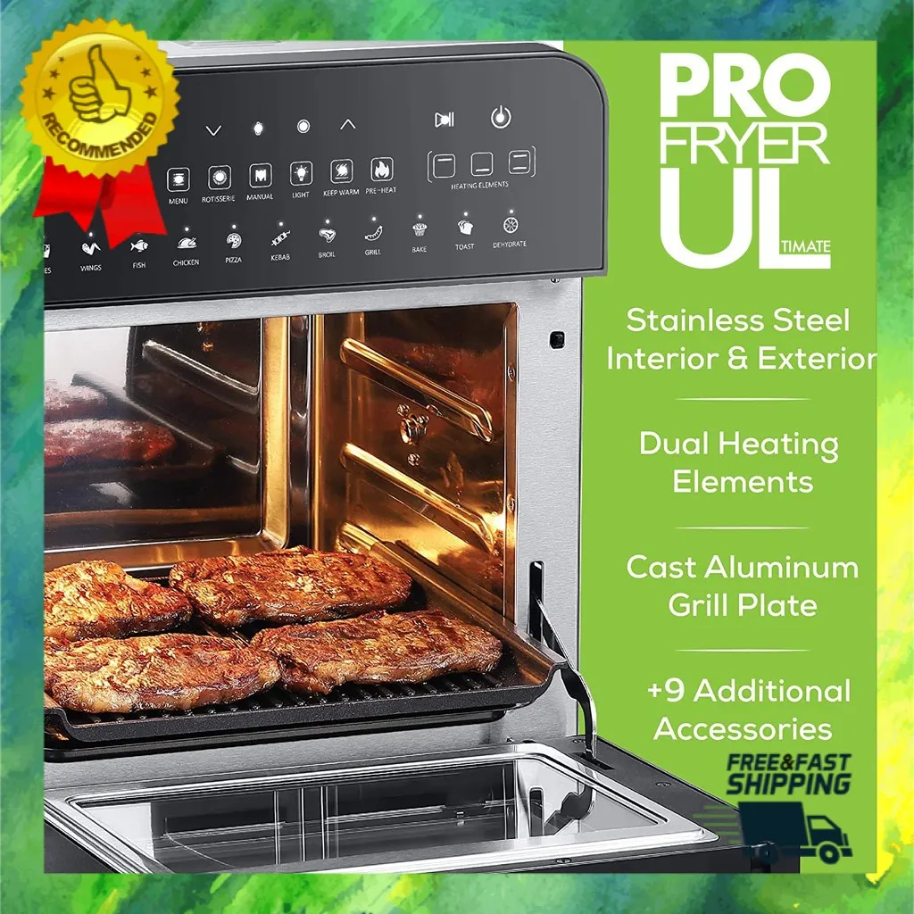 [On Sale] หม้อทอดไร้น้ำมัน 14L USA ProFryer Ultimate 1700W ไฟบนล่าง อุณหภูมิสูงสุด 220 องศา เตาอบ เตาอบไฟฟ้า ราคาสุดคุ้ม