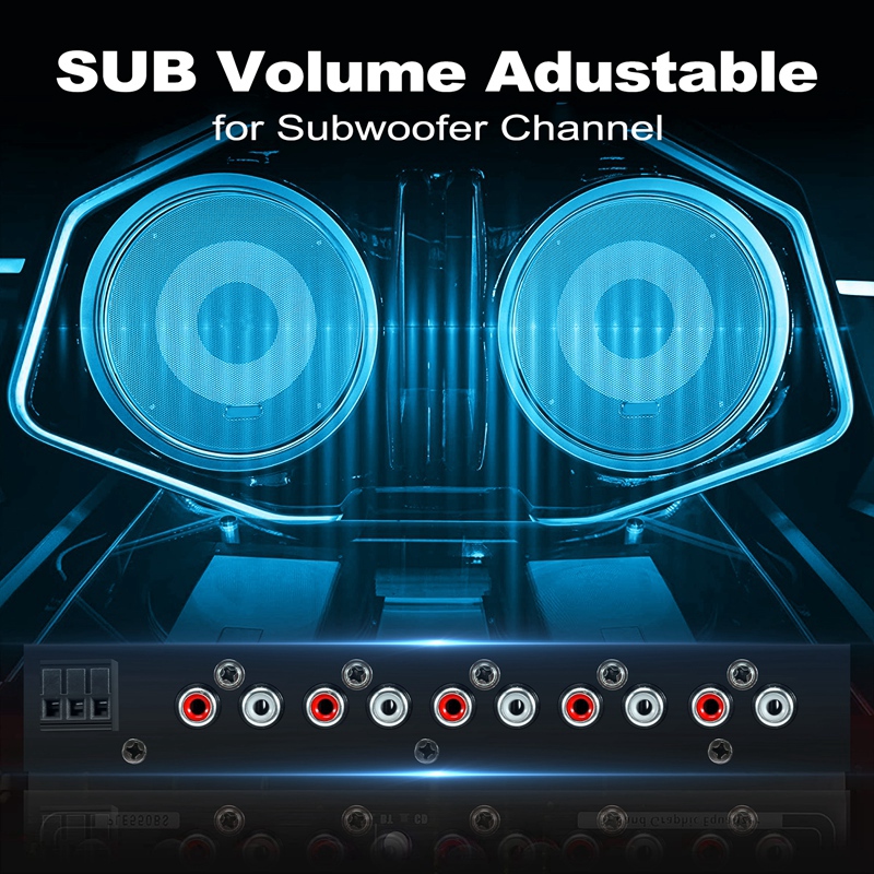 Car Audio Equalizer, Adjustable EQ Car Amplifier Graphic Equalizer with CD/AUX Input Select Switch,Black