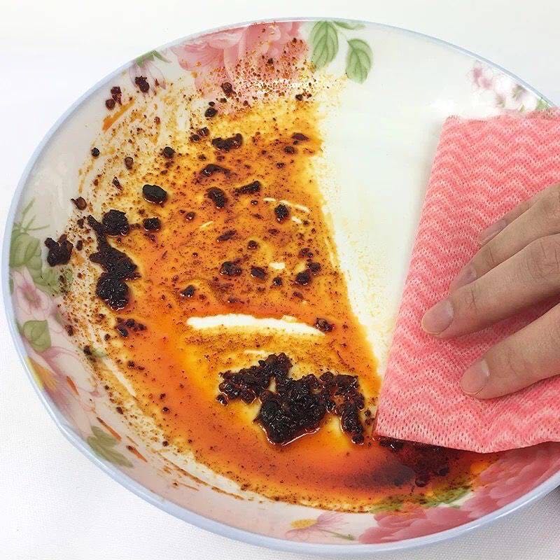 （1ม้วน50PCS)เศษผ้าขี้เกียจที่ใช้แล้วทิ้งผ้าล้างจานอุปกรณ์ค（ส่งสีแบบสุ่ม）  ตระกูลสี ที่ปัดแก้มสีชมพู