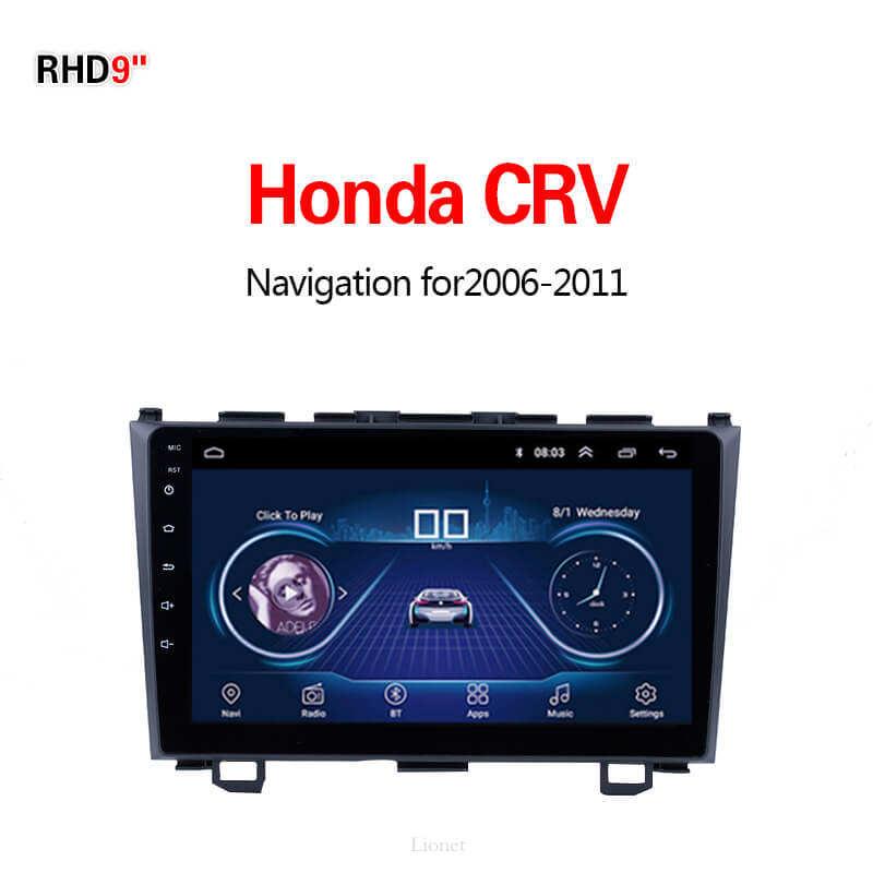 เครื่องนำทาง สำหรับรถยนต์ Honda CRV 2006-2011 9 Inch Android 8.1 WIFI 1G/16G  แผนที่ในการนำทาง