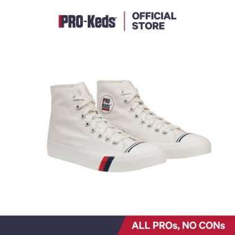 รองเท้า PRO-KEDS PK54477 ROYAL HI CORE CANVAS WHITE รองเท้าผ้าใบหุ้มข้อผู้ชาย แบบผูกเชือก สีขาว