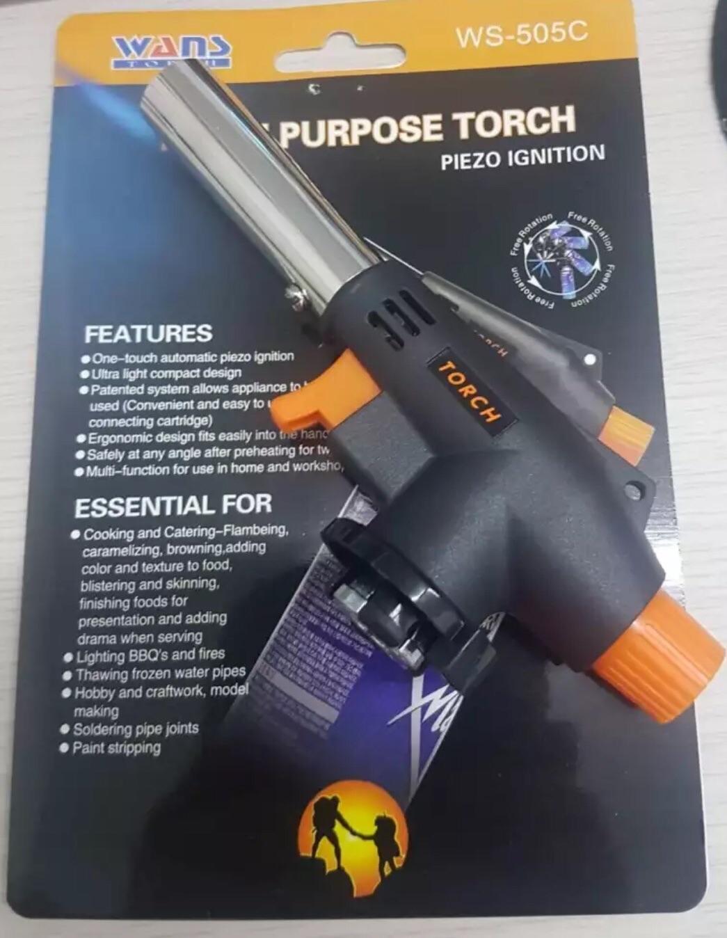 Multi Purpose GAS Torch WS-505C หัวพ่นไฟ หัวพ่นไฟทำอาหาร หัวพ่นไฟแต่งหน้าขนมเค้ก ทำซูชิ หัวเป่าแก๊ส หัวพ่นแก๊ส หัวเป่าไฟ หัวพ่นไฟกระป๋อง หัวพ่นไฟความร้อนสูง หัวไฟแช็คหัวฟู่ใหญ่ หัวพ่นไฟจุดเตาถ่าน แค้มปิ้ง หัวปืนพ่นไฟ ใช้งานเอนกประสงค์ Multi Purpose GAS Torch WS-505C หัวพ่นไฟ หัวพ่นไฟทำอาหาร หัวพ่นไฟแต่งหน้าขนมเค้ก ทำซูชิ หัวเป่าแก๊ส หัวพ่นแก๊ส หัวเป่าไฟ หัวพ่นไฟกระป๋อง หัวพ่นไฟความร้อนสูง หัวไฟแช็คหัวฟู่ใหญ่ หัวพ่นไฟจุดเตาถ่าน แค้มปิ้ง หัวปืนพ่นไฟ ใช้งานเอนกประสงค์