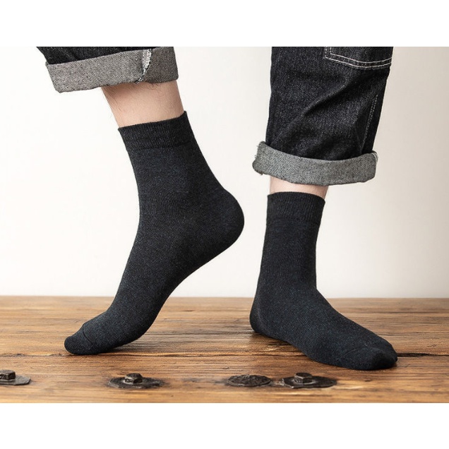 sweat absorbent athletic socks plain black long sports socks men's ...