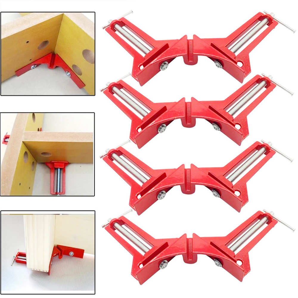 4Pcs 90 Degree Right Angle Clamp Woodworking Clamps Set Adjustable Wood ...