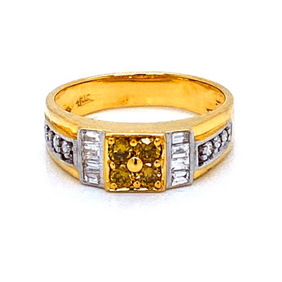 แหวนเพชรชาย ทองคำแท้ 18K (90%)