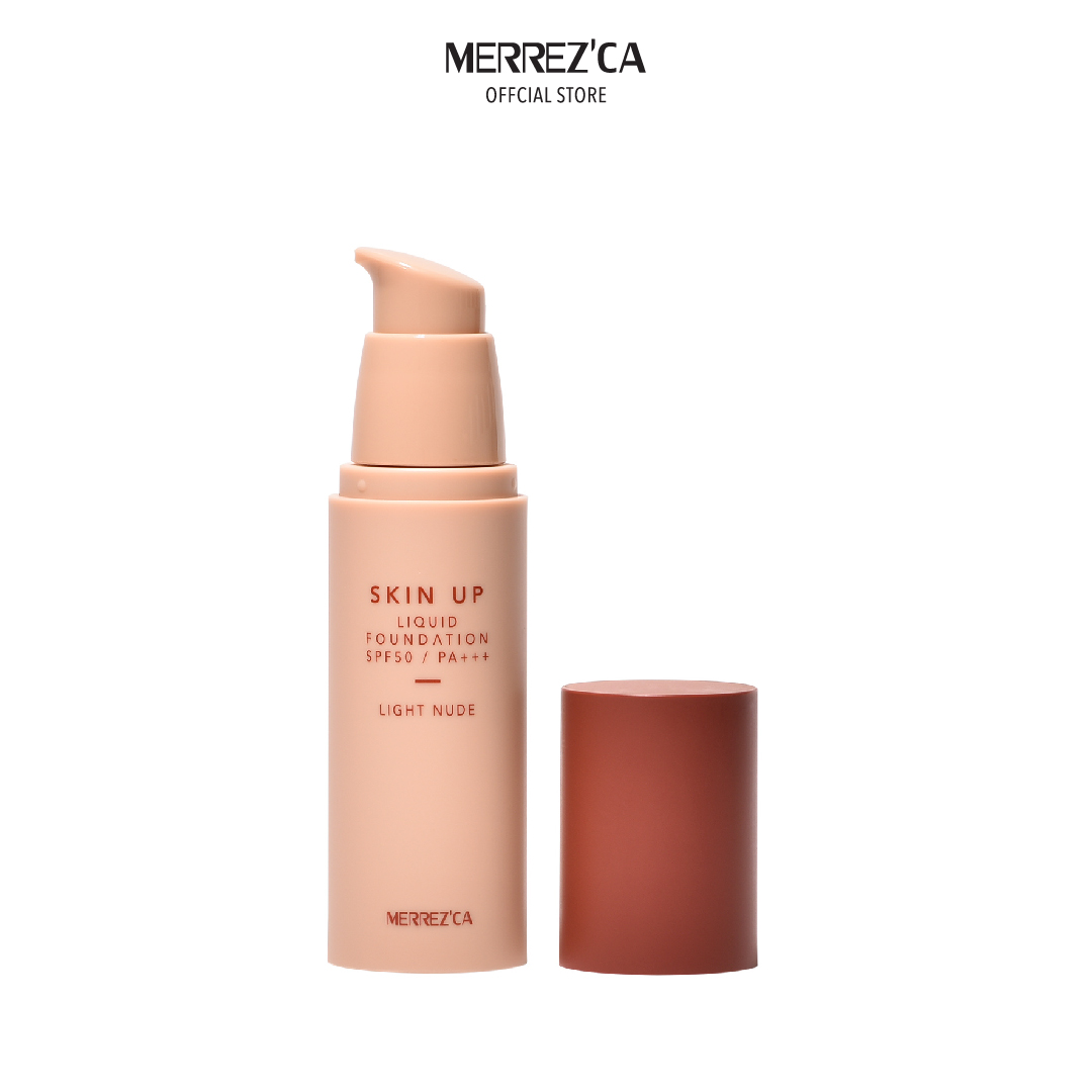 MERREZ'CA Skin Up Liquid foundation SPF50/PA+++ รองพื้นเนื้อสัมผัส นุ่มลื่น ให้ผิวสว่าง กระจ่างใส ให้การปกปิดอย่างเป็นธรรมชาติ