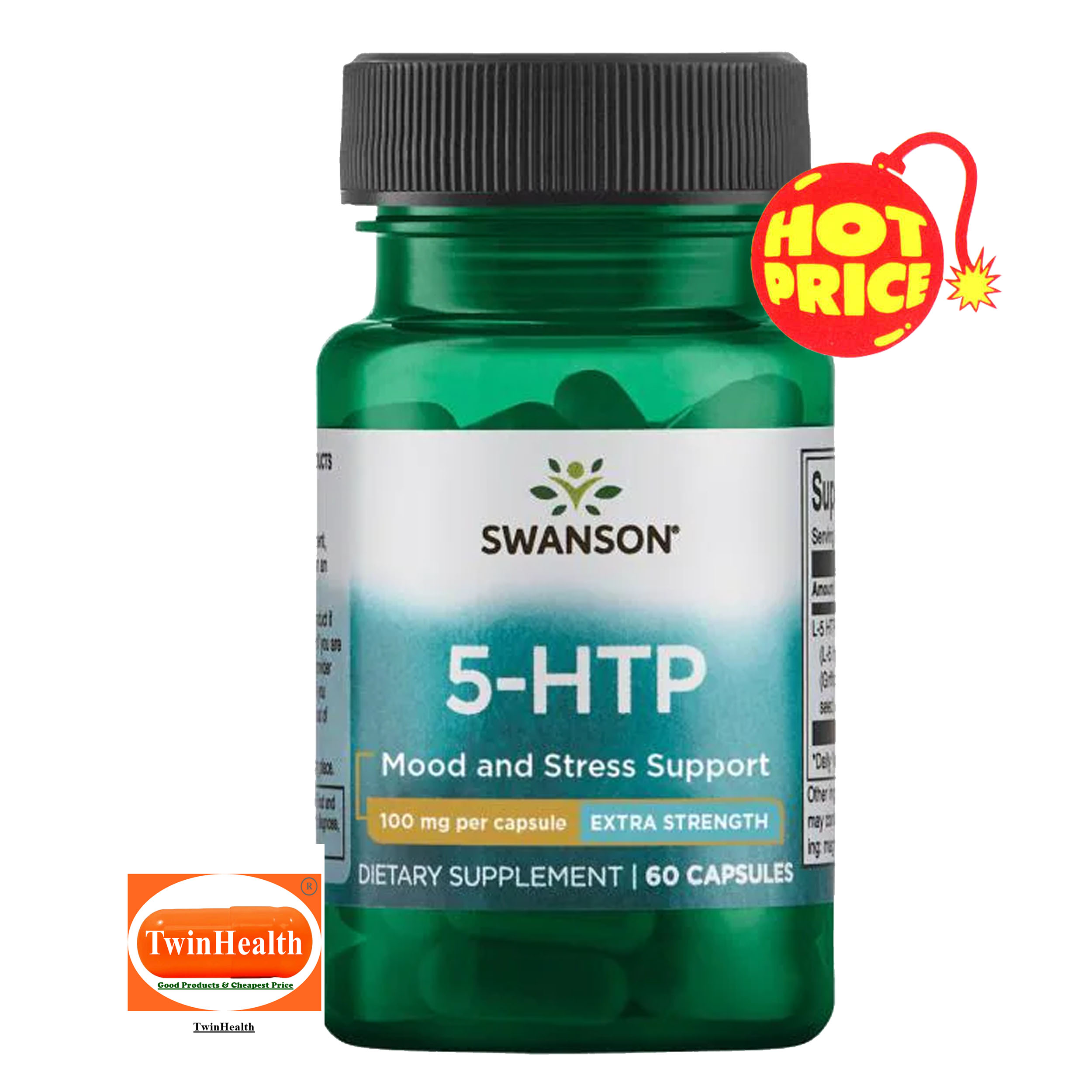 Swanson Ultra 5-HTP Extra Strength 100 mg / 60 Caps