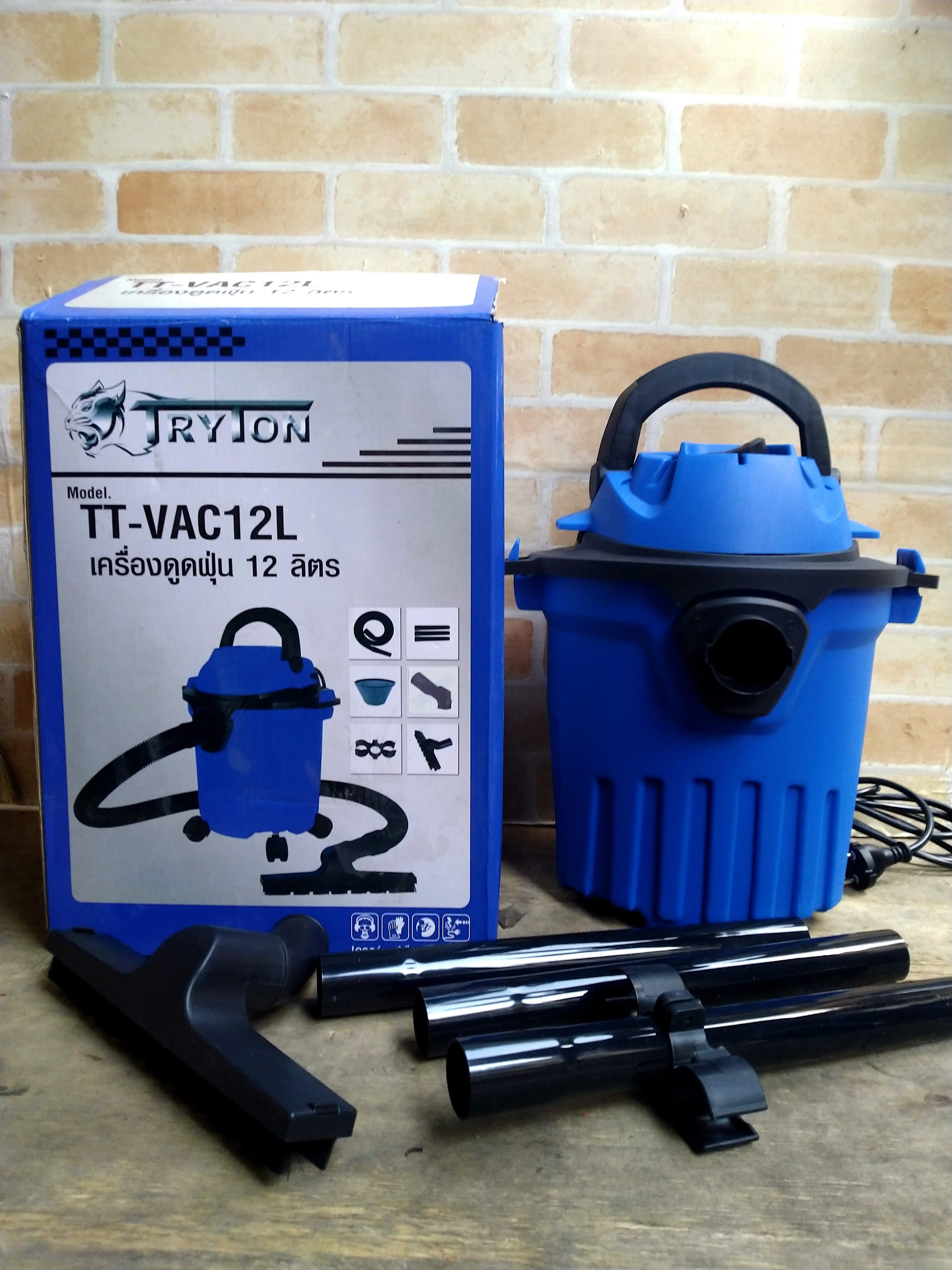 TRYTON เครื่องดูดฝุ่น ชนิดแห้งและเปียก ขนาด 12ลิตร กำลังไฟ 850w #TT-VAC12L