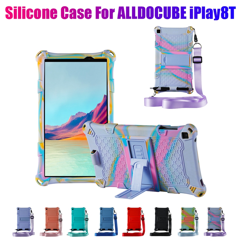 Silicone Case for ALLDOCUBE IPlay8T 8 Inch Tablet AntiDrop Tablet Case Tablet Stand with Pen
