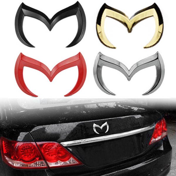 Evil M Logo Emblem Badge Decal for Mazda All Model Car Body Rear Trunk Decal Sticker Nameplate Decor Accessories