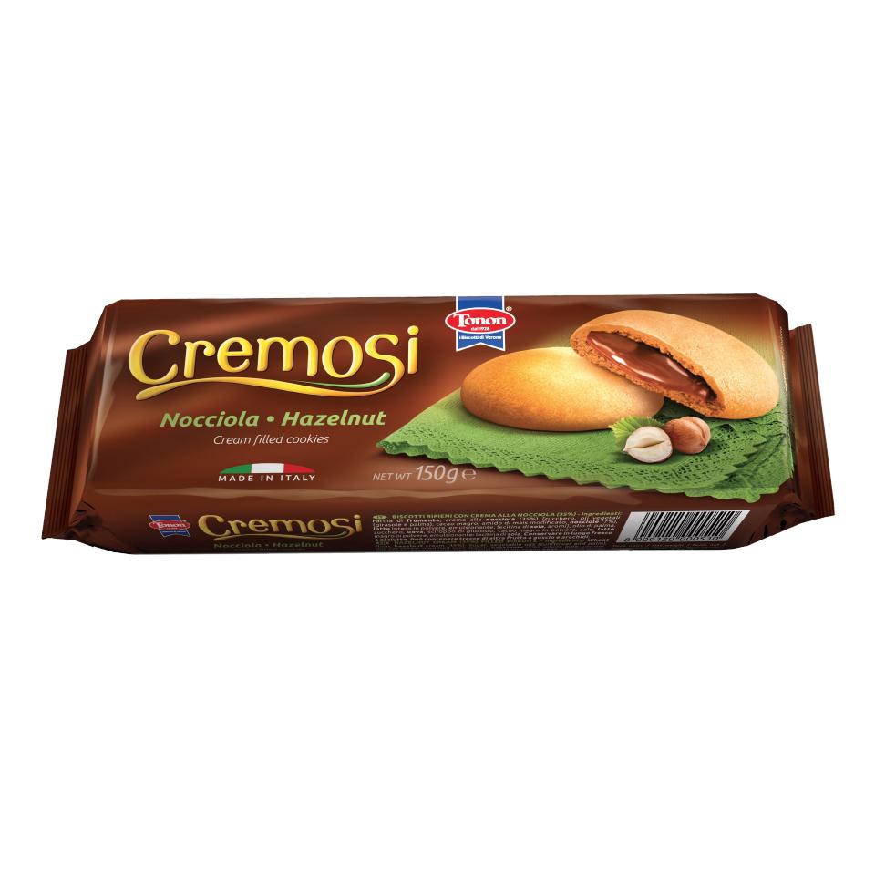 [สินค้าใหม่พร้อมส่ง] TONON  #HAZELNUT CREAM FILLED COOKIES คุกกี้สอดไส้เต็มๆคำ ต้องลอง!!!! นำเข้าจากอิตาลี ขนาด 150 กรัม