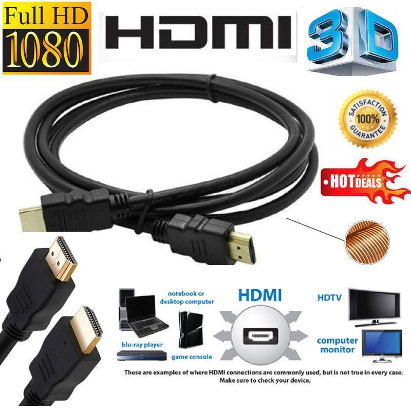 SALE Cable HDMI TO HDMI 1M (สายดำธรรมดา) 1.4 #คำค้นหาเพิ่มเติม HDMI Switch Adapter Network HDMI สายสัญญาณ
