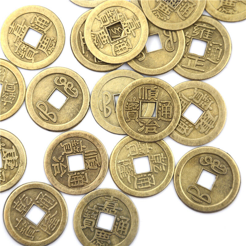 10pcs Feng Shui Coins 1.00" 2.3cm Lucky Chinese Fortune Coin I Ching Set FO 