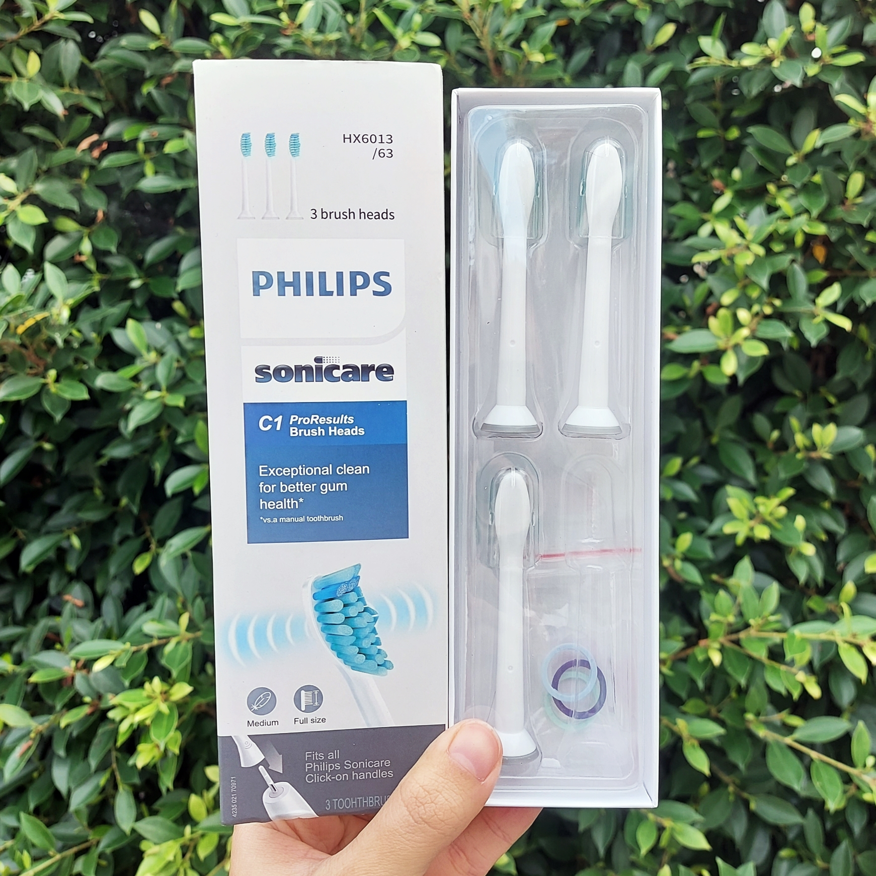 ฟิลิปส์ หัวแปรงสีฟันไฟฟ้า 3 ชิ้น/แพ็ค Philips® Sonicare C1 ProResults Standard sonic toothbrush heads HX6013/63