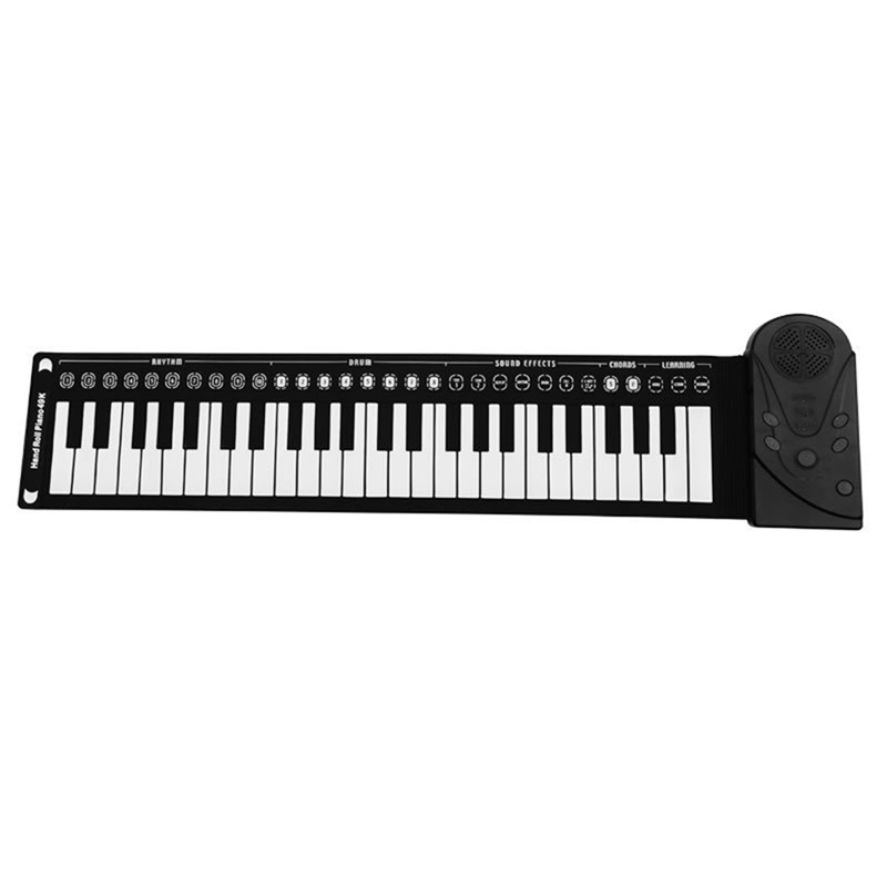 USB Hand Roll Up Piano Portable Electronic Organ Keyboard Instruments 49 Key for Music Lovers Playing Accessories